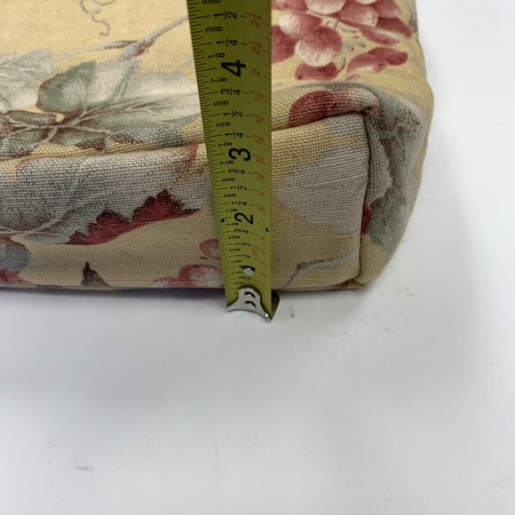 Cool Tote Adjustable Insulated Floral Bag Beige & Red Fabric Made In USA - Picture 5 of 11